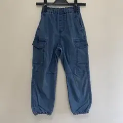 ユニクロ パラシュートカーゴパンツ/デニム 130 ブルー
