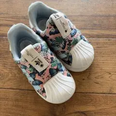 adidas 花柄 スリッポン ベビーシューズ