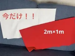 赤と白の綿生地セット　200cm×100cm ハンドメイドに！