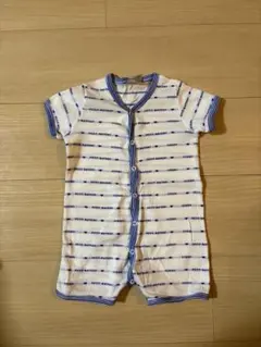 【美品】PETIT BATEAU ストライプロンパース