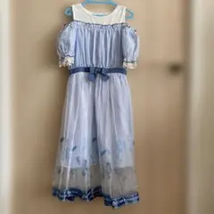 中古品axes femme kids ストライプ柄 pecoワンピース 130