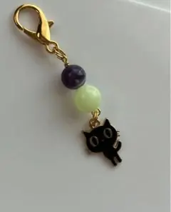 防災アクセサリー　黒猫