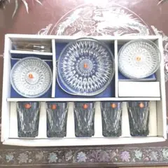 HOYAカットガラス5客セット.昭和レトロ