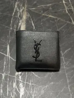 YSL サンローラン ブラック 二つ折り財布