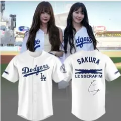 新品未使用　LE SSERAFIM サクラ×ドジャース　ジャージ Lサイズ