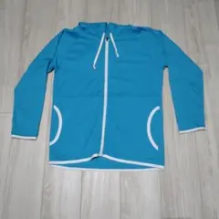ミズノ フード付きジャケット 水色　M