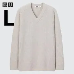 ユニクロ　ユニセックス　プレミアムラムリブVネックセーター　U