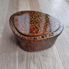 E2 【伝統工芸】貝堆朱 重箱 漆器 2段 昭和レトロ 和食器 うな重
