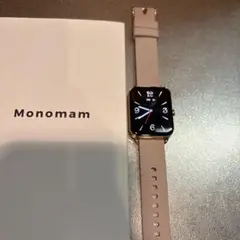 Monomam スマートウォッチ ベージュピンク