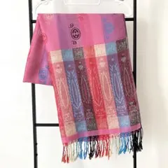パシュミナ カラフル大判ストール