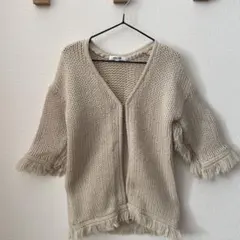 【B:MING by BEAMS】 フリンジカーディガン 100cm
