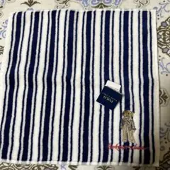 新品未使用 POLO RALPH LAUREN ベア ストライプタオルハンカチ