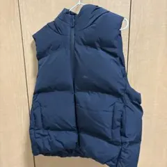 ZARA フード付きダウンベスト 4-5歳 ネイビー