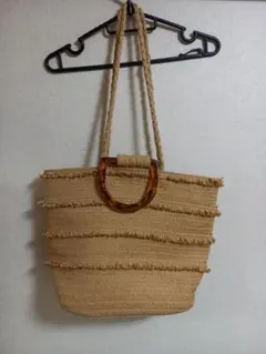 MONO COMME CA ベージュ トートカゴバッグ