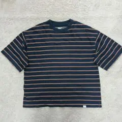 NIKO AND. UDR M ネイビー/ブラウンボーダー半袖Tシャツのサムネイル