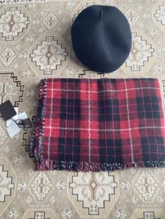 altea大判ストールリバーシブルイタリア製チェック難あり