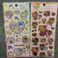 キラキラ　ジュエルシール　サンリオ　ハローキティ　マイメロ　シナモン2枚セット