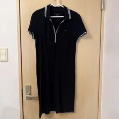 TOMMY HILFIGER ブラック ポロワンピース S/P