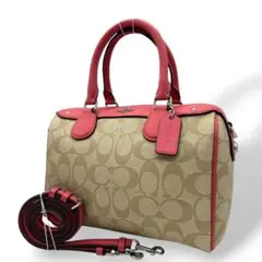 美品　コーチ ハンドバッグ 2way T1 ミニベネット シグネチャー PVC