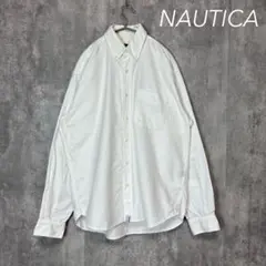 NAUTICA ノーティカ　ボタンダウンシャツ　S ホワイト　ユニセックスのサムネイル