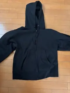 GU ブラック フルジップパーカー L