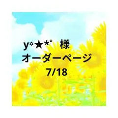 y꙳★*゜様　オーダーページ　7/18