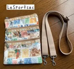 LeSportsacレスポートサック　ショルダーバック3zip海外切手 2way
