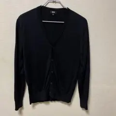 UNIQLO メリノVネックカーディガン　黒　S