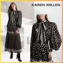 【セール開催中】Karen Millen 日本未入荷 ドット柄 ワンピース