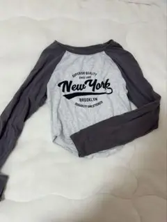ニューヨープリント長袖ラグランTシャツ