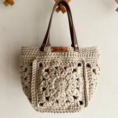毛糸バッグ　ハンドメイド　ニットバッグ