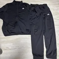 adidas 黒 ジャージ上下セット