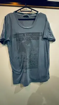 nano・universe プリントデザイン ヴィンテージ風 Tシャツ