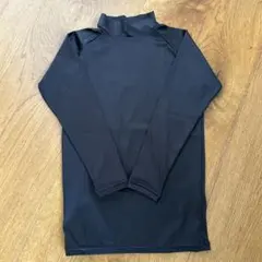 ブラック タートルネック 長袖カットソー サッカー 野球 インナー