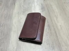受注製作 ハンドメイド 三つ折り財布 コンパクトウォレット 本革 栃木レザー