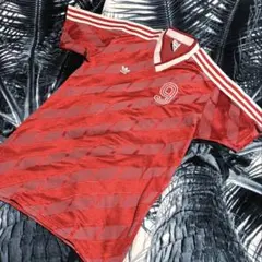 80年代 ビンテージ adidas 西ドイツ製 サッカー ユニフォーム 赤
