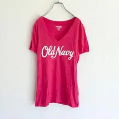 A860 OLD NAVY 半袖　Ｖネック　Tシャツ　ピンク　カジュアル　差し色のサムネイル
