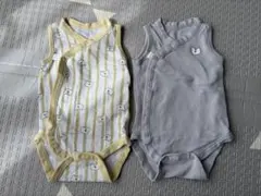 ベビー肌着　２枚セット　メッシュ　ロンパース