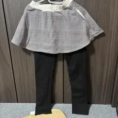 devirock チェック柄スカート付きレギンス