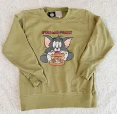 TOM and JERRY トレーナー 140 カーキ