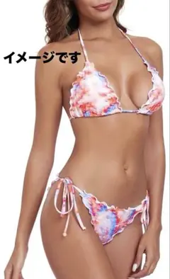 RELLECIGA レディース フリルディテール ビキニセット 水着