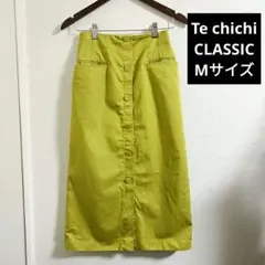 Techichi テチチ タイトスカート ライムグリーン ボタン付きのサムネイル