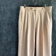 Black & White  2タックスラックス　ゆったり　ストライプ