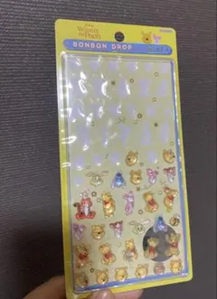 おすそわけ　くまのプーさん ミニ　ボンボンドロップ　シール
