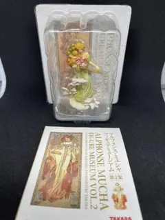 海洋堂 ミュシャ 四季 春 ミュシャ『四季：春』 リトグラフ・送料無料・新品額装・UV