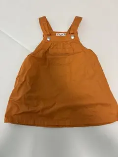 ミキハウス ジャンバースカート M(80-90) オレンジ