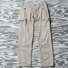 00s old STONE ISLAND ベージュ カーゴパンツ ダブルニーのサムネイル