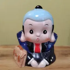 【レトロ】サラリーマン福助 陶器製 貯金箱のサムネイル
