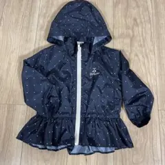 ♡美品♡petit main 90ネイビー 水玉 フリルウィンドブレーカー