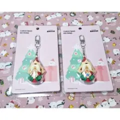 【韓國限定】純淨香草餅乾 聖誕鑰匙圈兩件組